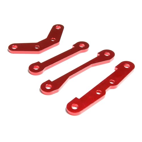 TREPMEUN CNC Aluminium Vorne Hinten Scharnier Pin Brace Set for 1/5 RC Auto for HPI for Ba-ja 5b ss 5sc Teil(Rood) von TREPMEUN