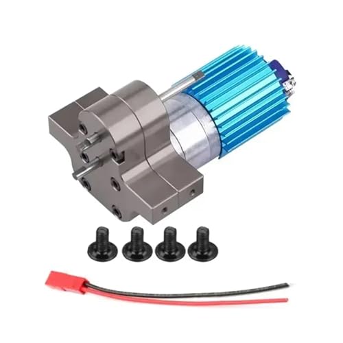 TREPMEUN Geschwindigkeitswechselgetriebe, Metallgetriebe mit 370-Bürstenmotor, Eloxierungsbehandlung for Kühlkörper und Montagebasis for WPL 1633 RC-Auto(Titanium) von TREPMEUN