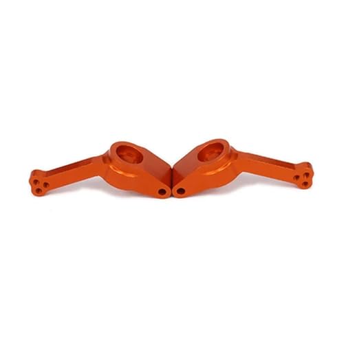 TREPMEUN Hinterradnabenträger (l/r) 533023 bearbeitete Aluminiumlegierung for RC-Auto 1/10 FS Racing Truck Buggy for TRU-ggy 53810 Verbesserte Hop-Up-Teile(Orange) von TREPMEUN