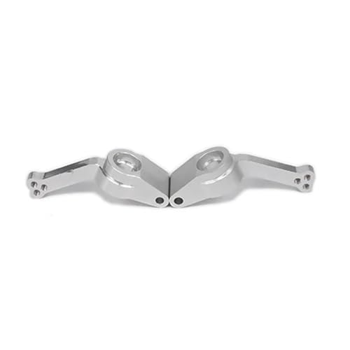 TREPMEUN Hinterradnabenträger (l/r) 533023 bearbeitete Aluminiumlegierung for RC-Auto 1/10 FS Racing Truck Buggy for TRU-ggy 53810 Verbesserte Hop-Up-Teile(Silver) von TREPMEUN