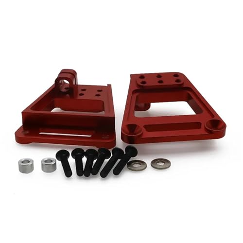 TREPMEUN Legierung 1 Satz Hinterer Stoßdämpferturm Oberer Stoßdämpferhalterungssatz for RC-Hobby-Modellauto 1/10 for HPI for Venture FJ Cruiser Crawler Upgrade-Teil(Rood) von TREPMEUN