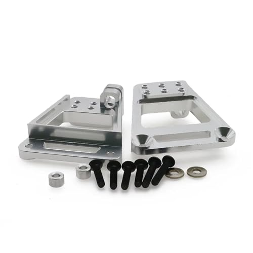 TREPMEUN Legierung 1 Satz Hinterer Stoßdämpferturm Oberer Stoßdämpferhalterungssatz for RC-Hobby-Modellauto 1/10 for HPI for Venture FJ Cruiser Crawler Upgrade-Teil(Silver) von TREPMEUN