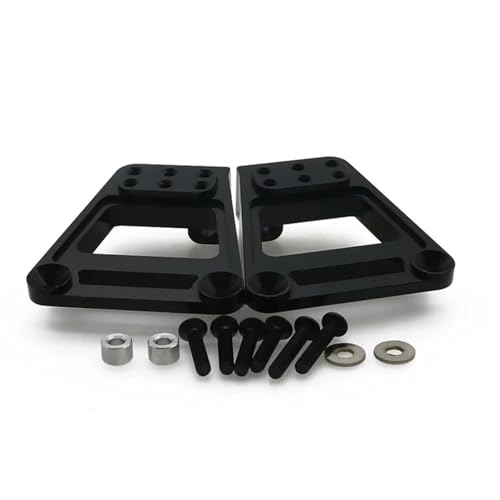 TREPMEUN Legierung 1 Satz Hinterer Stoßdämpferturm Oberer Stoßdämpferhalterungssatz for RC-Hobby-Modellauto 1/10 for HPI for Venture FJ Cruiser Crawler Upgrade-Teil(Zwart) von TREPMEUN