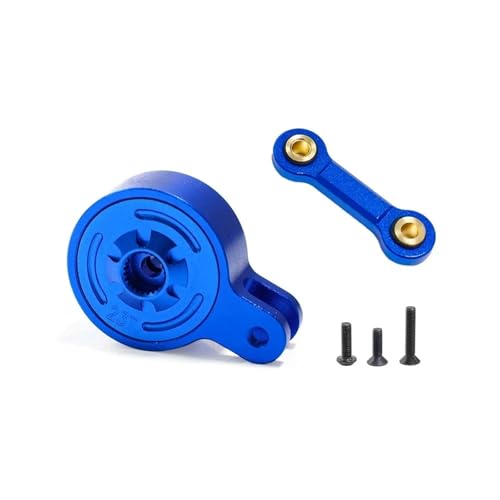 TREPMEUN Metall 23T 25T Servo Saver mit Fixed Link for ARR-MA 1/10 3S 4S for Big Rock for GRA-NITE for KRA-TON for OUTC-AST 1/8(23T Blue) von TREPMEUN