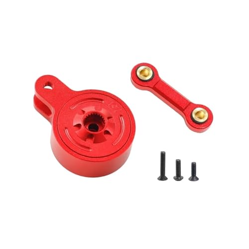 TREPMEUN Metall 23T 25T Servo Saver mit Fixed Link for ARR-MA 1/10 3S 4S for Big Rock for GRA-NITE for KRA-TON for OUTC-AST 1/8(23T Red) von TREPMEUN