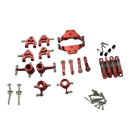 TREPMEUN Metall-Komplettset, Upgrade-Teile, Stoßdämpfer for Wlt-oys 1/28 K969 P929 P939 K979 K989 K999 RC-Autoteile(Rood) von TREPMEUN