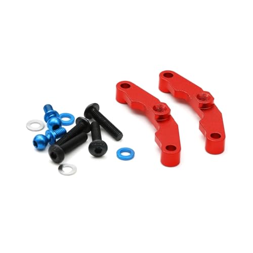 TREPMEUN Metall-Oberarmhalterung 54651 for Tam-iya TT-02-S TT02 Type-S TT02S 1/10 RC-Auto-Upgrade-Teile Zubehör(Rood) von TREPMEUN