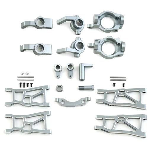 TREPMEUN Metall Vorne/Hinten Schwinge Lenkung Tasse/Gruppe C-Sitz for 1/10 RC ZD for Racing DBX-10 DBX10 10421-S 9102 for De-sert Upgrade Teile(Light Grey) von TREPMEUN