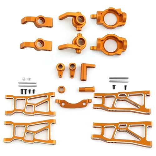 TREPMEUN Metall Vorne/Hinten Schwinge Lenkung Tasse/Gruppe C-Sitz for 1/10 RC ZD for Racing DBX-10 DBX10 10421-S 9102 for De-sert Upgrade Teile(Orange) von TREPMEUN