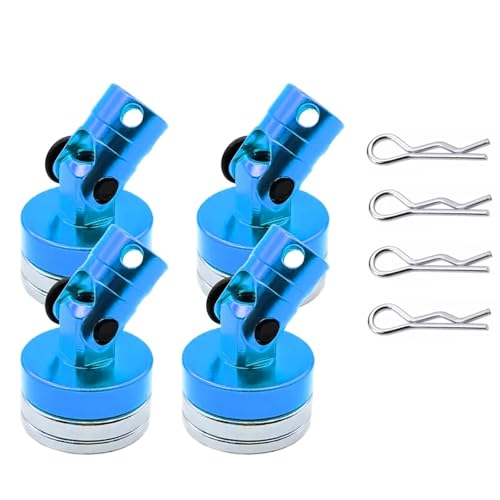 TREPMEUN RC-Car-Drift-Fernbedienungsauto-Shell im Maßstab 1/10 – Starker Magnet, Stealth-Karosseriepfosten mit Kontaktschalensäule for Tam-iya TT01/TT02(Blauw) von TREPMEUN