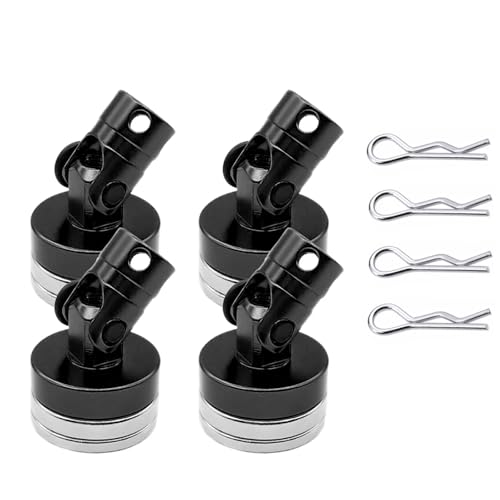 TREPMEUN RC-Car-Drift-Fernbedienungsauto-Shell im Maßstab 1/10 – Starker Magnet, Stealth-Karosseriepfosten mit Kontaktschalensäule for Tam-iya TT01/TT02(Zwart) von TREPMEUN