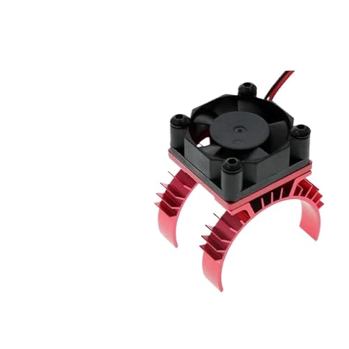 TREPMEUN RC-Teile Elektroauto-Motorkühlkörperabdeckung + Lüfter for 1/10 for Tam-iya TT02 RC-Auto 540 550 3650 Motorkühlkörper, Blau(Rood) von TREPMEUN