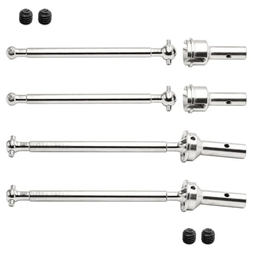 TREPMEUN Stahl Metall Vorne Hinten Antriebswelle CVD Antriebswelle for ARR-ma 1/7 for LIMI-TLESS for Infra-CTION 6S BLX 1/8 for TYP-HON 6S for BLX Upgrade Teile(Silver) von TREPMEUN