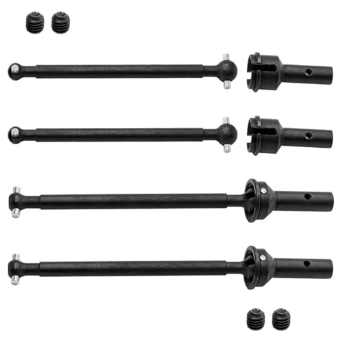 TREPMEUN Stahl Metall Vorne Hinten Antriebswelle CVD Antriebswelle for ARR-ma 1/7 for LIMI-TLESS for Infra-CTION 6S BLX 1/8 for TYP-HON 6S for BLX Upgrade Teile(Zwart) von TREPMEUN