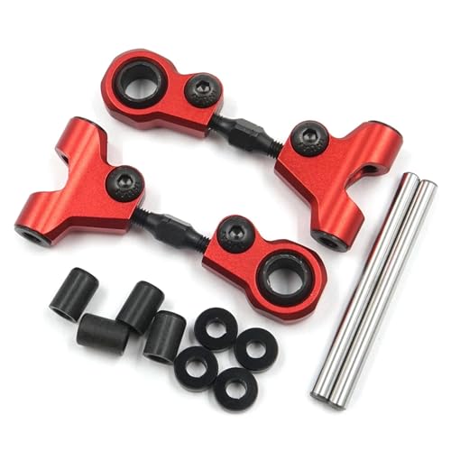 TREPMEUN Vorderer Oberarmsatz aus Aluminium for Tam-iya TT-01 TT-01E #TATT-036RD TATT-036BU(Rood) von TREPMEUN