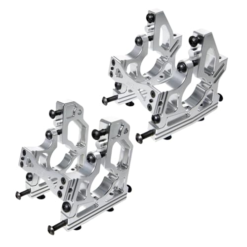 TREPMEUN for GTB CNC-Aluminium-Differentialhalterungssätze for die Vorder- und Rückseite des Mitteldifferentials for 1/5 RC-Autos for Losi for DBXL V.0 DBXL-E 1.0 for MTXL (Silber/Rot)(Silver) von TREPMEUN