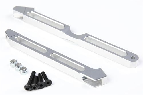 TREPMEUN for GTB CNC Aluminium Metall Vorne Hinten Strebe for 1/8 RC Auto for Kyo-SHO MP 7,5 Upgrade Teil(Silver) von TREPMEUN
