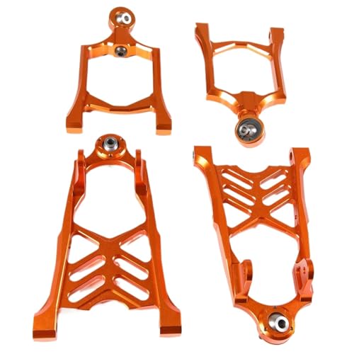 TREPMEUN for GTB-Racing CNC Aluminium Front Upper Lower Suspension Arm for 1/5 RC Auto for hpi for km rv for ba-ja 5b ss 5sc(Orange) von TREPMEUN