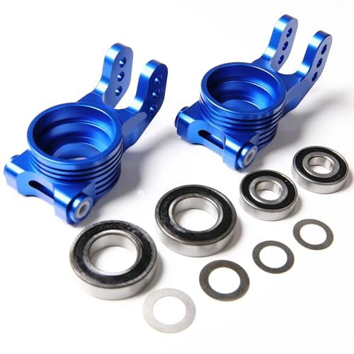 TREPMEUN for GTB-Racing RC 1/5 for LOSI 5ive-t / 5T 2,0 Metall Aluminium Hinten Rad Hub Set Upgrade Teil(Blue Hub) von TREPMEUN