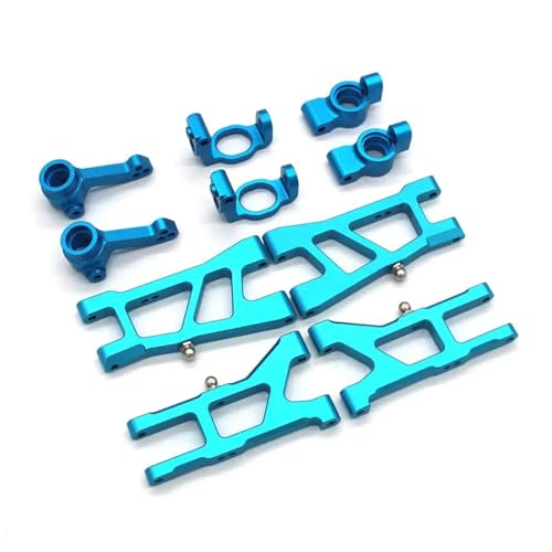 TREPMEUN for HNR H9802 for H9803 for E30 Edition 1/10 RC Metall-Schwingarm-Lenkbecher C-Sitz-Heckbecher 5-teiliger Komponentensatz(Sky Blue) von TREPMEUN