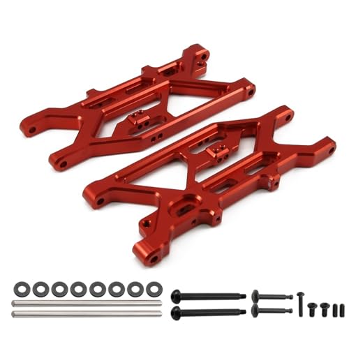 TREPMEUN for RCA-WD ARA330607 Rear Lower Suspension Arme for 1/7 for ARR-MA for MO-JAVE 6S BLX EXB verbesserte Teil(Rood) von TREPMEUN