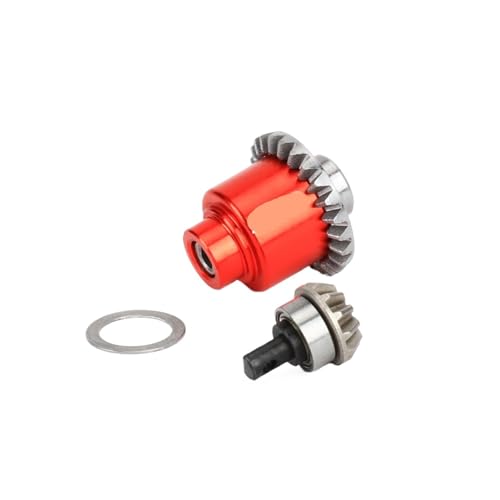 TREPMEUN for RCA-WD Alle Metall Differential Montage + Fahren Getriebe for FMS FCX24 1/24 Crawler Upgrades Teile(Rood) von TREPMEUN
