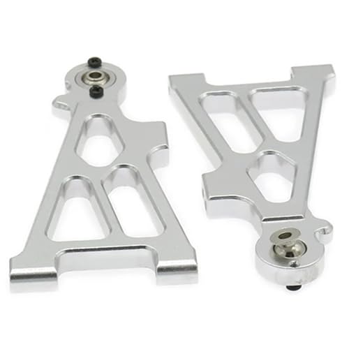 TREPMEUN for RCA-WD Alloy Front Lower Suspension Arm Rc Modell Auto 1/10 for Him-OTO for Bu-ggy for E10Xb E10Xbl E10Db E10Dbl E10Sc 33202(Silver) von TREPMEUN