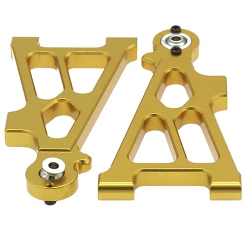 TREPMEUN for RCA-WD Alloy Front Lower Suspension Arm Rc Modell Auto 1/10 for Him-OTO for Bu-ggy for E10Xb E10Xbl E10Db E10Dbl E10Sc 33202(Yellow) von TREPMEUN