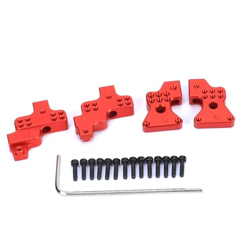 TREPMEUN for RCA-WD Alloy vordere und hintere Stoßdämpferbrücke/Stoßdämpferhalterung for Ax-ial 1/24 SCX24 Crawler Upgrades Teile AXI90081 AXI00001 AXI00002(Rood) von TREPMEUN