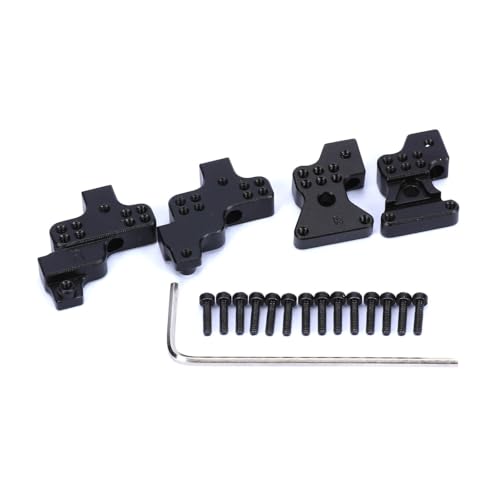 TREPMEUN for RCA-WD Alloy vordere und hintere Stoßdämpferbrücke/Stoßdämpferhalterung for Ax-ial 1/24 SCX24 Crawler Upgrades Teile AXI90081 AXI00001 AXI00002(Zwart) von TREPMEUN
