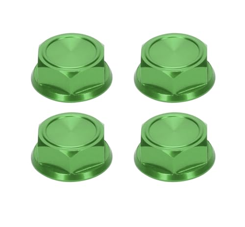 TREPMEUN for RCA-WD Aluminium-Radmutter 24 mm for ARR-ma 1/5 8S for BLX for KRA-ton for Out-cast for RTR & EXB Roller Hopups Upgrade-Teile(Green) von TREPMEUN