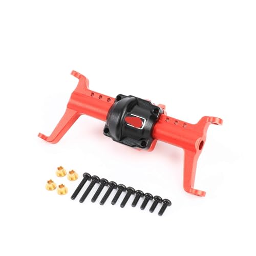 TREPMEUN for RCA-WD Volle Legierung vorderachse gehäuse for FMS FCX24 1/24 Crawler Upgrades Teile(Rood) von TREPMEUN