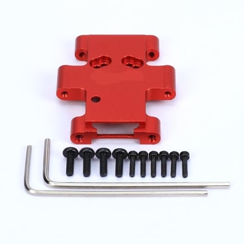 TREPMEUN for RCA-WD mittleren Getriebe befestigungs Platte for FMS 1/24 FCX24 1/18 Crawler Upgrades Teile(Rood) von TREPMEUN