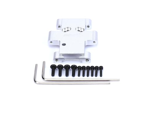 TREPMEUN for RCA-WD mittleren Getriebe befestigungs Platte for FMS 1/24 FCX24 1/18 Crawler Upgrades Teile(Silver) von TREPMEUN
