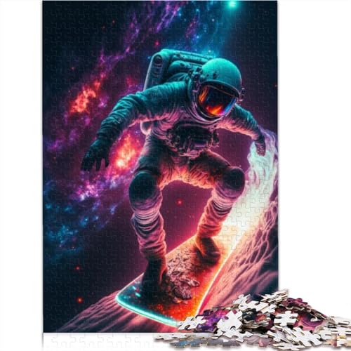 Puzzle Astronaut auf einem Skateboard 1000 Teile Puzzles für Erwachsene Puzzle Geeignet für Erwachsene und Kinder ab 12 Jahren 1000 Teile (75 x 50 cm) von TREPko