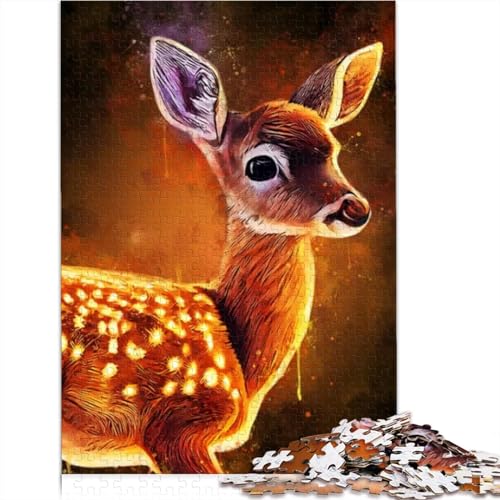 Puzzle für Erwachsene und Kinder, Splatter Deer, 300 Teile, Erwachsene Puzzle, Geschenke, Puzzle, Lernspiel, Herausforderungsspielzeug, 300 Teile (40 x 28 cm) von TREPko