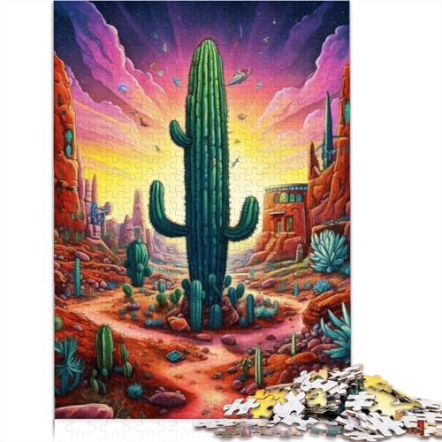 Puzzles 300 Teile für Erwachsene und Kinder von Secret Cactus Puzzles für Erwachsene, Holzpuzzle, Lernspiel, Herausforderungsspielzeug, 300 Teile (40 x 28 cm) von TREPko