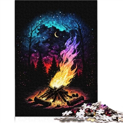 Schönes Galaxie-Lagerfeuer-Puzzle für Erwachsene, schwierige, herausfordernde Puzzles, geeignet für Erwachsene und Kinder ab 12 Jahren, 1000 Teile (75 x 50 cm) von TREPko