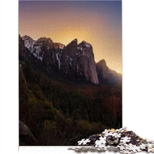 Yosemite Firefall Puzzle für Erwachsene, 300 Teile, lustige Puzzles für Erwachsene, Holzpuzzle, Denksportaufgaben für Erwachsene, 300 Teile (40 x 28 cm) von TREPko