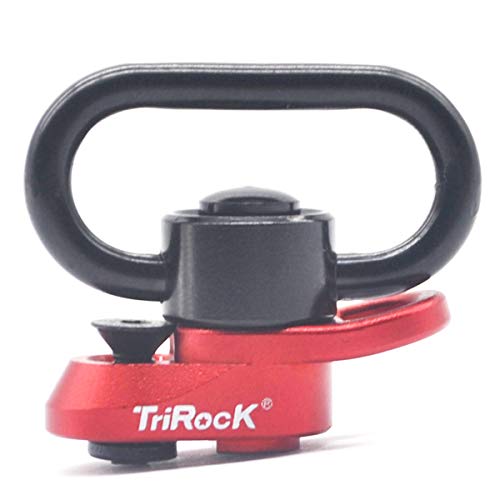 Trirock 1.25 inch Swivel Loop Push Button QD Combo Red Sling Mount Base fits Keymod Rail with clever Hole for Snap Clip Hook Spring Trirock 1.25 inch Swivel Loop Push Button QD Combo Red Sling Mount Base fits Keymod Rail with clever Hole for Snap Clip Hook Spring von TRIROCK