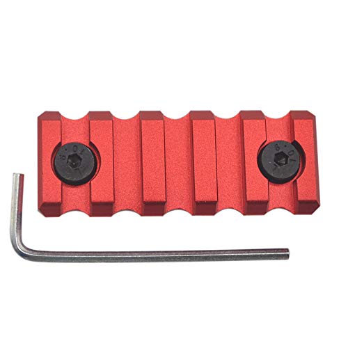 Trirock Picatinny Rail Section 2.2 Inch 5 Slot Red Color with Dual Interface for Both Keymod & M-lk Rail Mount System Trirock Picatinny Rail Section 2.2 Inch 5 Slot Red Color with Dual Interface for Both Keymod & M-lk Rail Mount System von TRIROCK