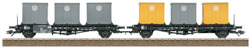 TRIX H0 24161 H0 Behälter-Transportwagen-Paar Laabs der DB von TRIX H0