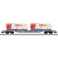 TRIX 15495 N Containertragwagen Sgns mit 2 "coop®" Kühlcontainern, SBB, Ep. VI von TRIX