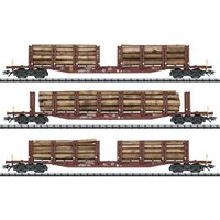 TRIX 24146 H0 Rungenwagen-Set Holztransport, DB AG, Ep. VI von TRIX