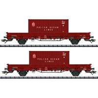 TRIX 24555 H0 Niederbordwagen-Set, PKP, Ep. IV TRIX 24555 H0 Niederbordwagen-Set, PKP, Ep. IV von TRIX