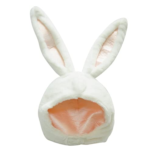 TRIXES Osterhasenmütze - Lustige Mützen für eine Faschingsparty, ein Hasenkostüm, Cosplay und mehr - Flauschige weiße und rosa Hasenmütze für Erwachsene und Kinder von TRIXES