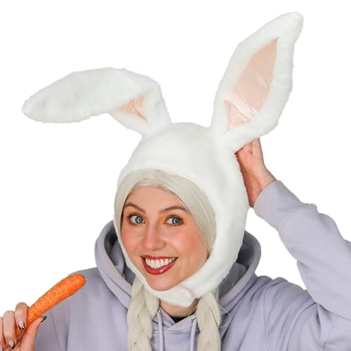 TRIXES Osterhasenmütze - Lustige Mützen für eine Faschingsparty, ein Hasenkostüm, Cosplay und mehr - Flauschige weiße und rosa Hasenmütze für Erwachsene und Kinder TRIXES Osterhasenmütze - Lustige Mützen für eine Faschingsparty, ein Hasenkostüm, Cosplay und mehr - Flauschige weiße und rosa Hasenmütze für Erwachsene und Kinder von TRIXES