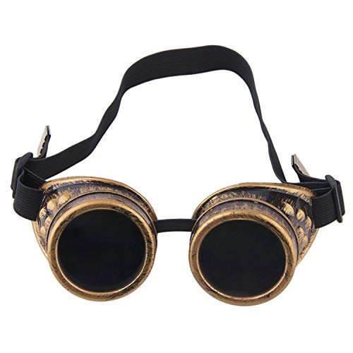 TRIXES Steampunk, Schweißer Brille, Party - Accessoire, Kostüm, Karneval - Zubehör, Messing - Optik, verstellbar TRIXES Steampunk, Schweißer Brille, Party - Accessoire, Kostüm, Karneval - Zubehör, Messing - Optik, verstellbar von TRIXES
