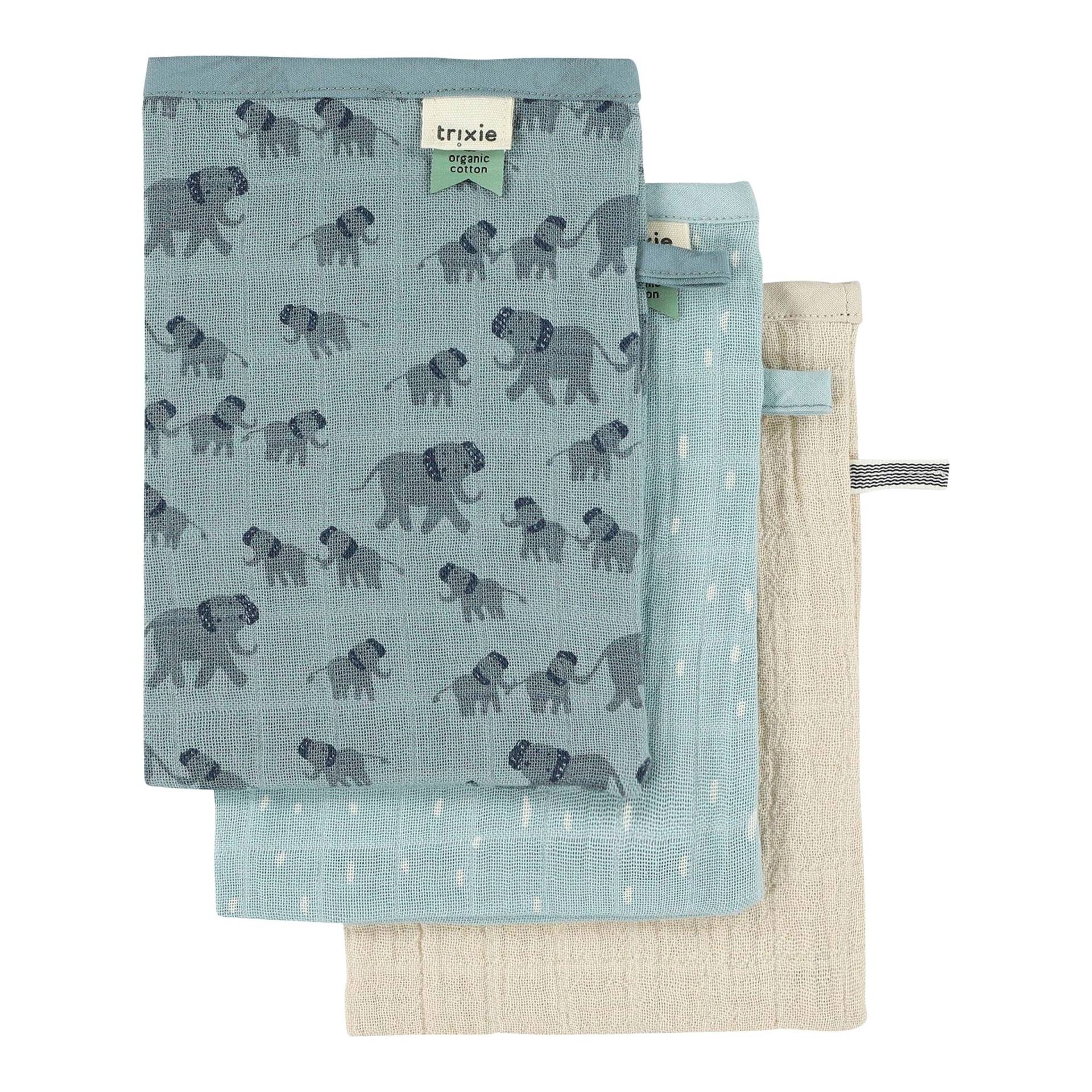 Trixie 3er-Pack Waschlappen aus Mull blau Trixie 3er-Pack Waschlappen aus Mull blau von TRIXIE
