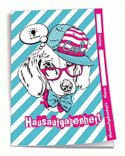 Edition Trötsch 201838N - Hausaufgabenheft DIN A5, Cool Dog, 96 Seiten, mit Klarsichtumschlag von TROTSCH